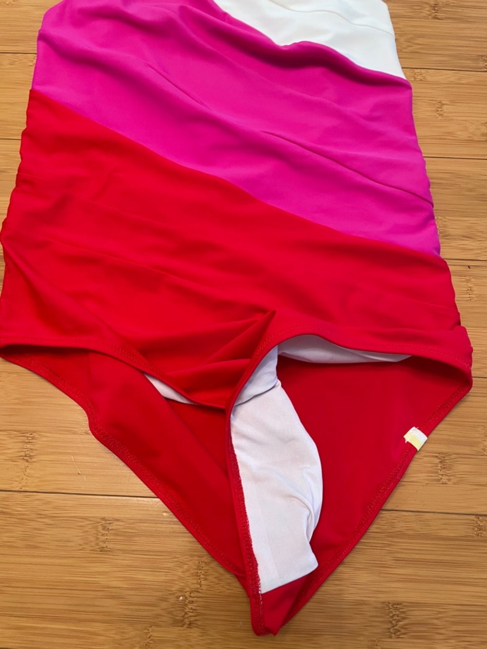 Simmersalt Sidestroke One Piece Swimsuit Size 10 Lava/Hibiscus/White Sand - Picture 6 of 8